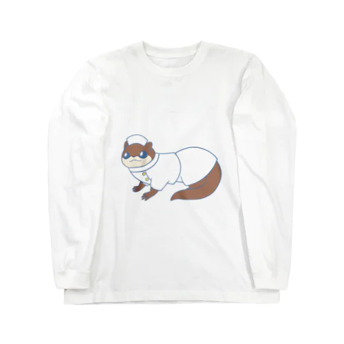 動物お洋服シリーズ　ナースカワウソ Long Sleeve T-Shirt