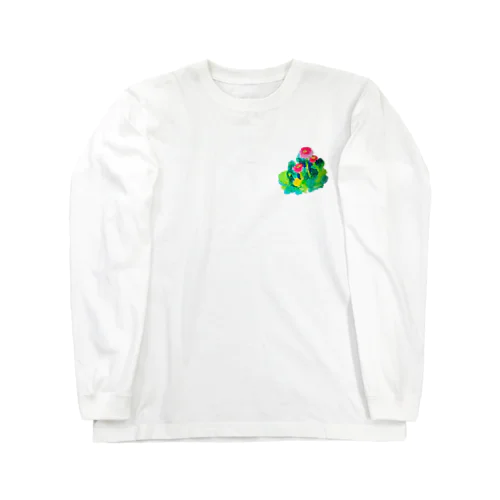 春の花ドローイング Long Sleeve T-Shirt