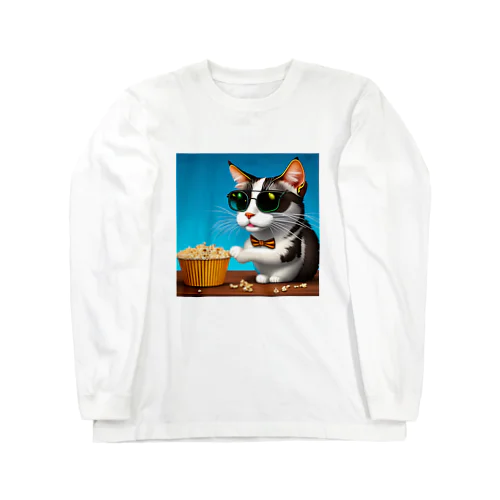 Popcorn Cat Long Sleeve T-Shirt