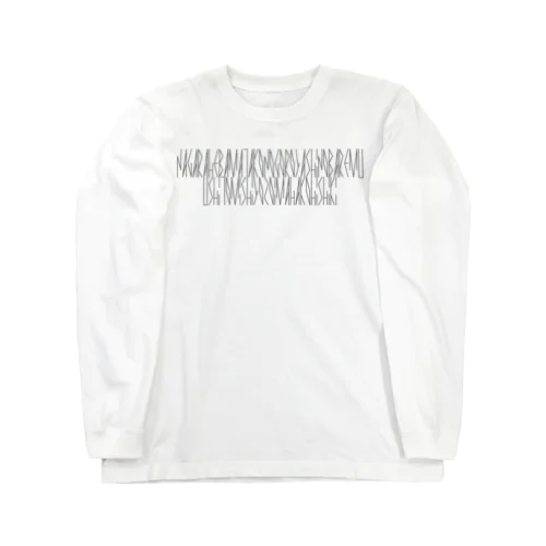 「百人一首 84番歌 藤原清輔朝臣」カナクギフォントL Long Sleeve T-Shirt