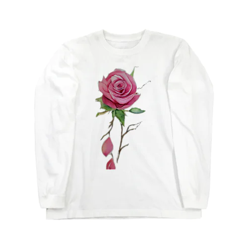 薔薇色の愛 ロングスリーブTシャツ