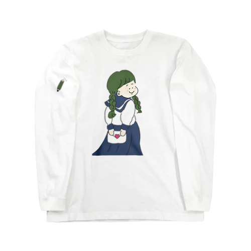 おさげガールの、したためーる。 Long Sleeve T-Shirt