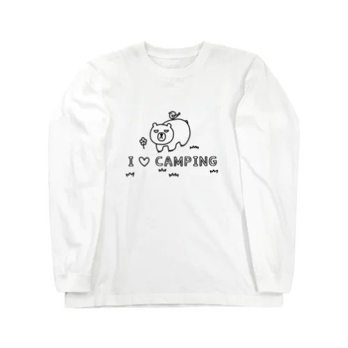 I LOVE CAMPING（黒） ロングスリーブTシャツ