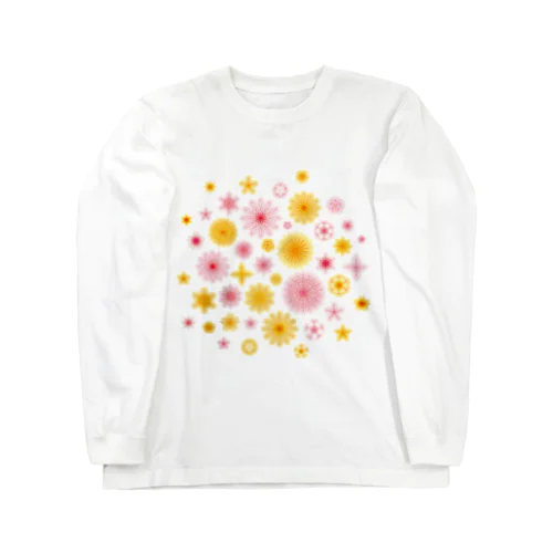 華やかな色合いの花柄 ロングスリーブTシャツ