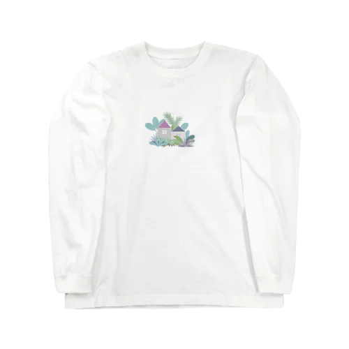 熱帯植物に囲まれた家 Long Sleeve T-Shirt