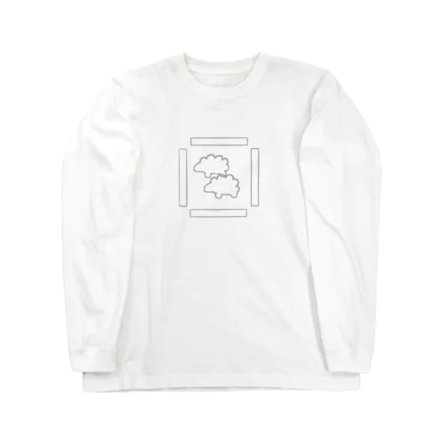 牧場のひつじ（線画） Long Sleeve T-Shirt