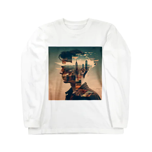 MEMOTHES Degital Collage Long Sleeve T-Shirt