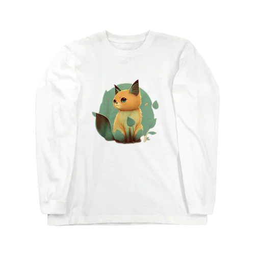 草タイプのネコちゃん ロングスリーブTシャツ