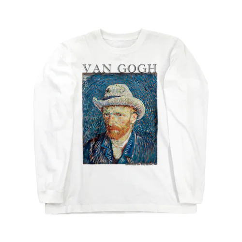 ゴッホ　灰色のフェルト帽の自画像　Vincent van Gogh  ロングスリーブTシャツ