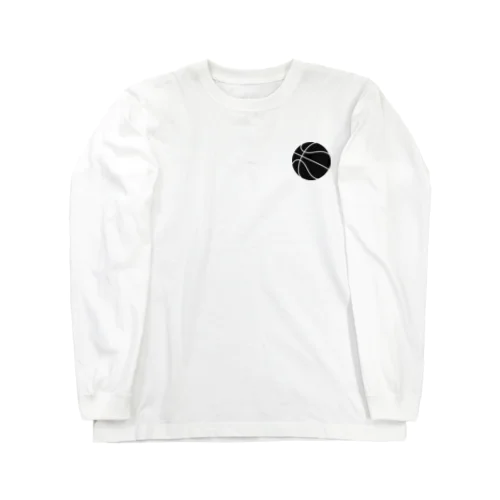 バスケットボール　シルエット モノクロ Long Sleeve T-Shirt