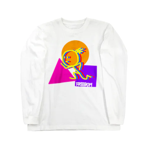 昭和カラーふりーだむくん Long Sleeve T-Shirt