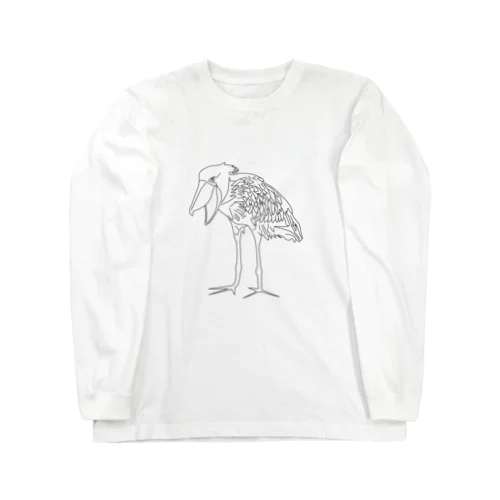 ハシビロコウ Long Sleeve T-Shirt