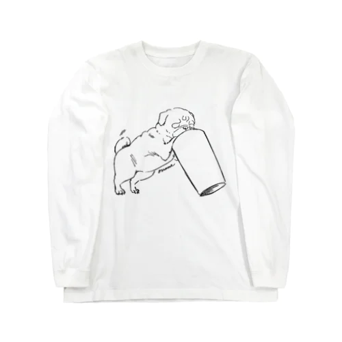 ゴミ箱あさりパグ Long Sleeve T-Shirt