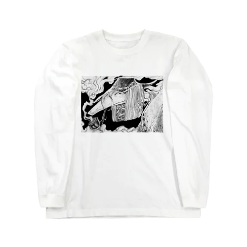 吸煙くん（白） Long Sleeve T-Shirt