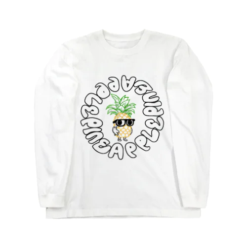 ぱなっぷるくん(背面家紋あり) Long Sleeve T-Shirt