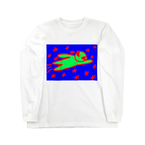 宇宙人、空を飛ぶ Long Sleeve T-Shirt