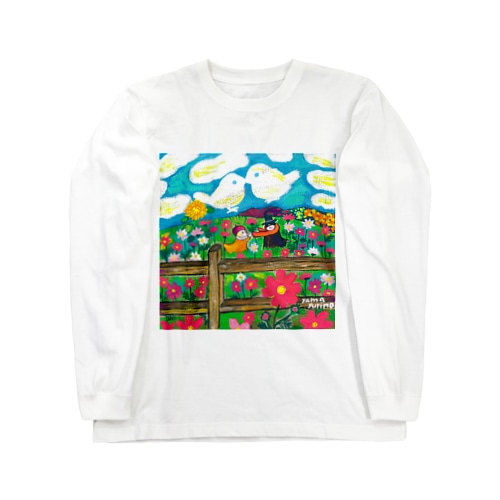 コスモス畑で えりまきを追いかけた Long Sleeve T-Shirt