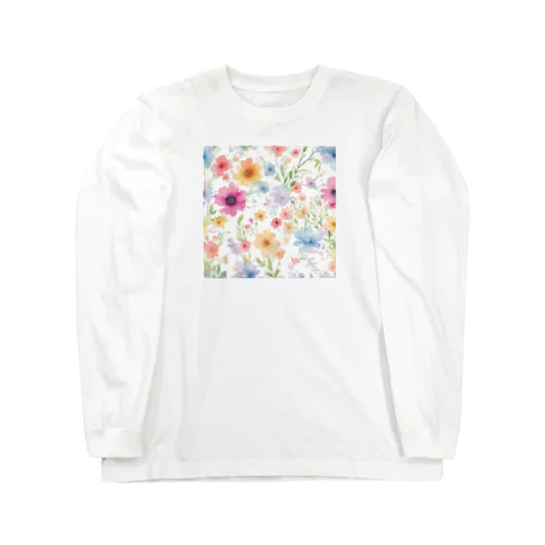 Flowers don’t tell, they show. ロングスリーブTシャツ