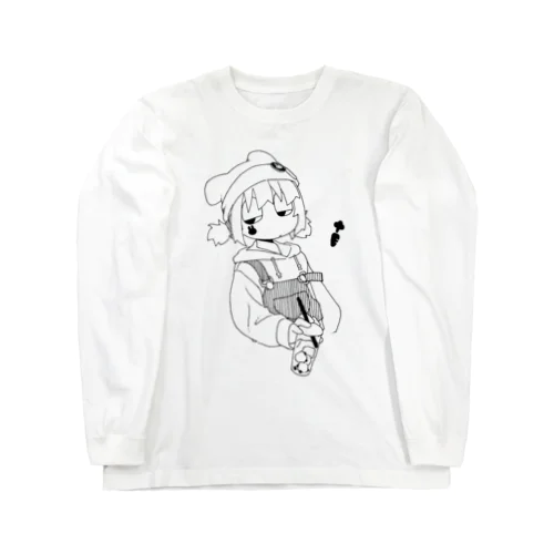 オーバーオールのうさぎさん Long Sleeve T-Shirt