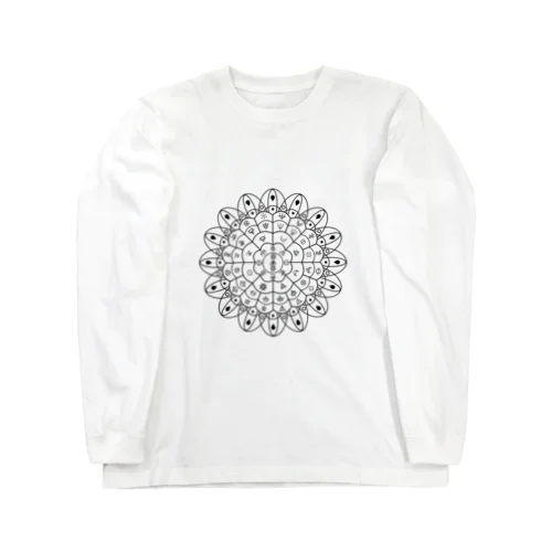 ヲシテ文字フトマニ図(背景透明) Long Sleeve T-Shirt