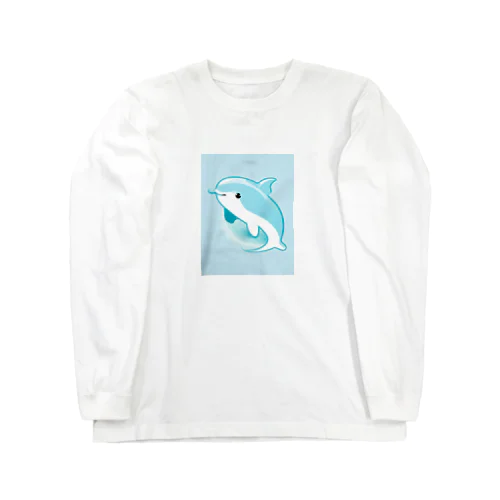 癒しのハッピードルフィン　Healing Happy Dolphine ロングスリーブTシャツ