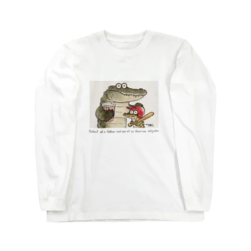 とあるアメリカアリゲーターの親子の肖像画 Long Sleeve T-Shirt