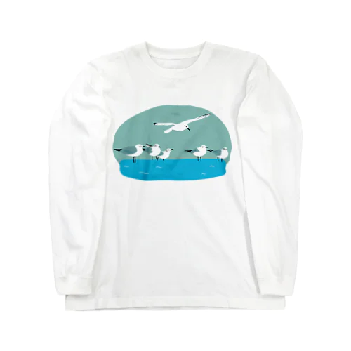 昼と夜のユリカモメ　両面印刷 Long Sleeve T-Shirt