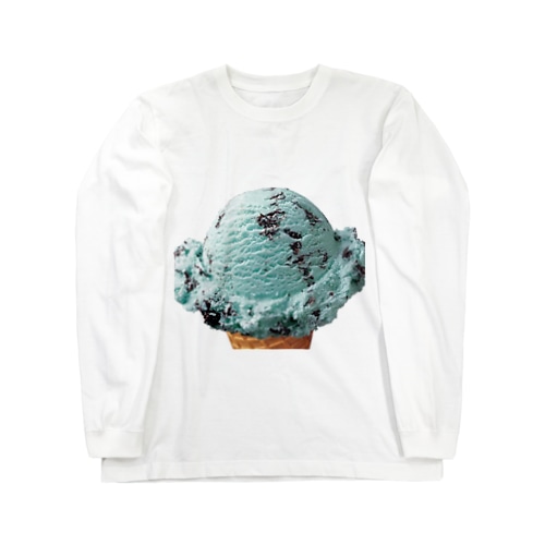 チョコミントアイスコーン グッズ Long Sleeve T-Shirt