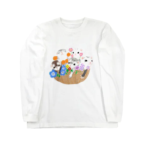 フェレットのお花摘み Long Sleeve T-Shirt