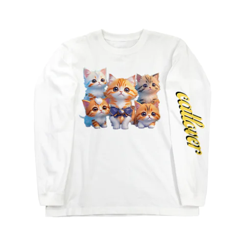 可愛い５匹の子猫 ロングスリーブTシャツ