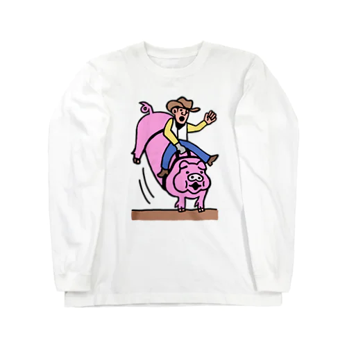 豚のロデオ ロングスリーブTシャツ