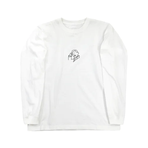 頬杖をつくおじさん Long Sleeve T-Shirt