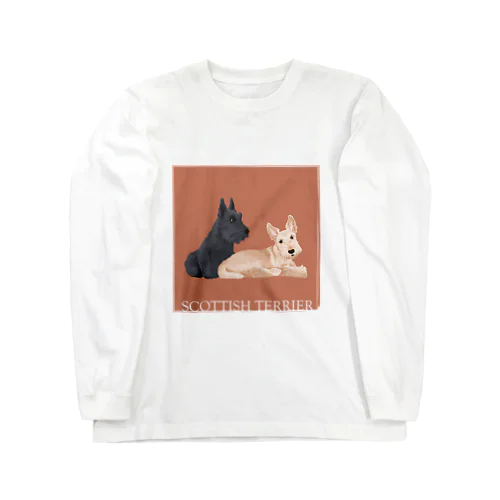 My favirite terriers drom A to Z　~S~ SCOTTISH TERRIER ロングスリーブTシャツ