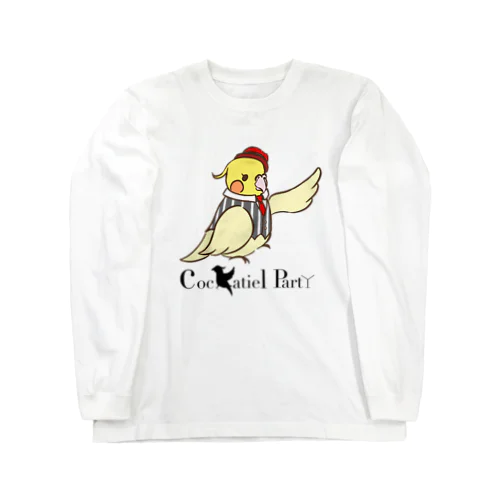 Cockatiel PartYビッグロゴアイテム(ロゴ黒文字) ロングスリーブTシャツ