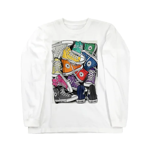 カラフルスニーカー Long Sleeve T-Shirt