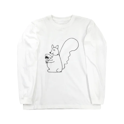 母が描いたリス Long Sleeve T-Shirt