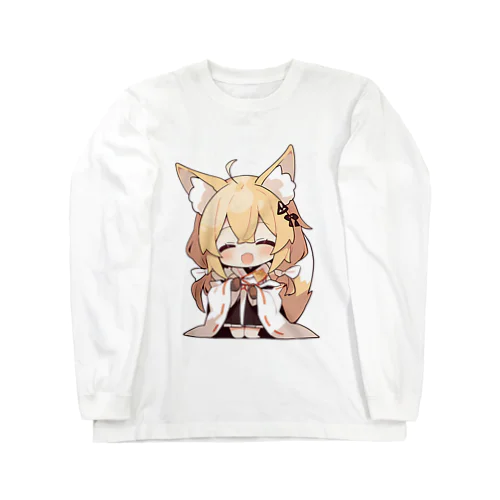 ミコン (Mikon) ver.1 狐の神様、きつね、キツネ Long Sleeve T-Shirt