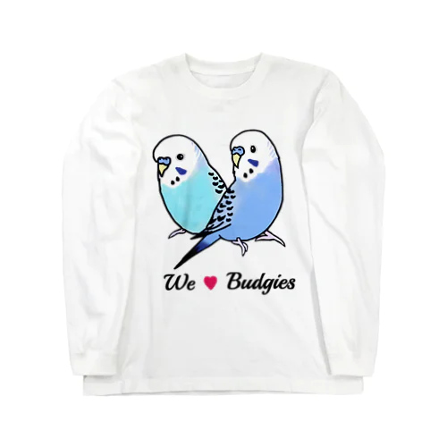 We ♡ Budgies (マンガバージョン） ロングスリーブTシャツ