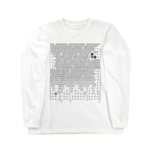 囲碁Tシャツ(AIバイナリコード) Long Sleeve T-Shirt