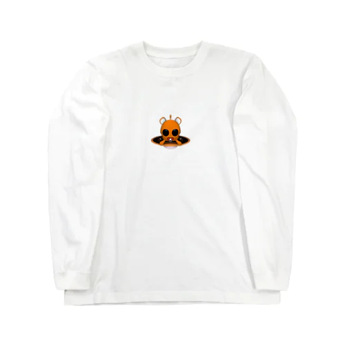 パラリアン♀（オレンジ）クマSTYLE−UFOにちょこん ロングスリーブTシャツ