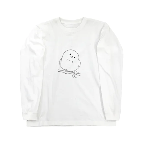 何気無い顔で踏み外すシマエナガ。 Long Sleeve T-Shirt