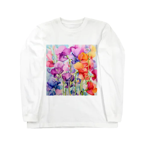 カラフルなスイトピー Long Sleeve T-Shirt