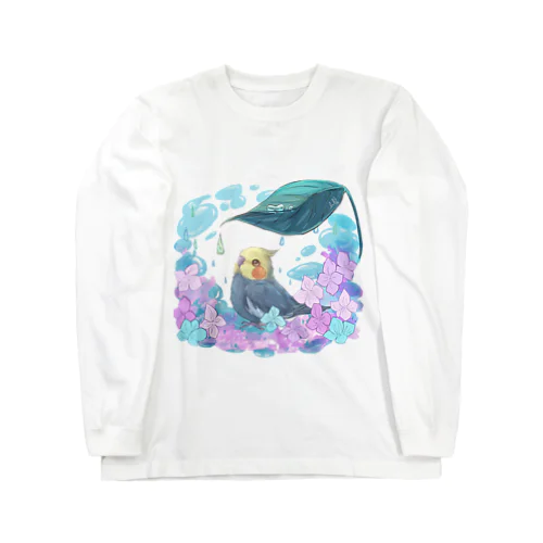 雨宿りオカメ Long Sleeve T-Shirt