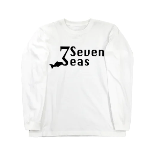 Seven Seas モチーフロゴ（黒文字） ロングスリーブTシャツ