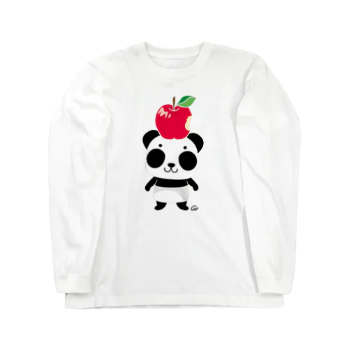 両面印刷 ズレぱんだちゃんのリンゴ食べたの誰？　 Long Sleeve T-Shirt