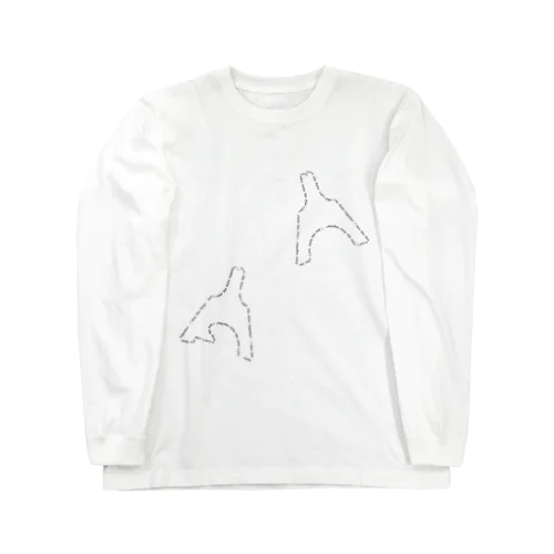 モジモジコトジしろと文字 Long Sleeve T-Shirt