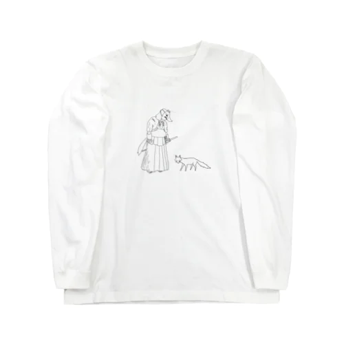 狐と剣士（背景透過ver.） Long Sleeve T-Shirt