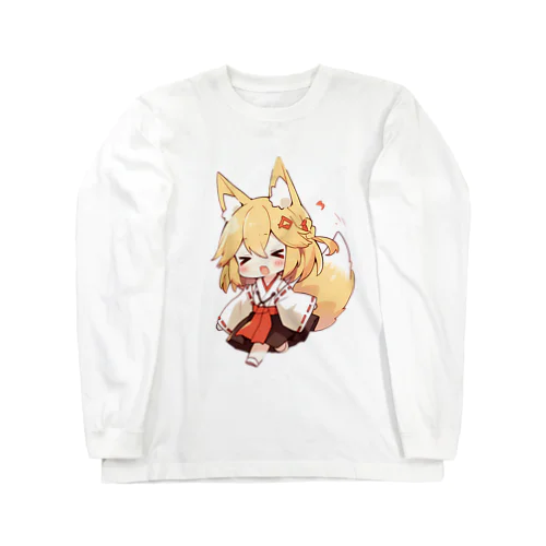 ミコン (Mikon) ver.4　狐の神様、きつね、キツネ Long Sleeve T-Shirt