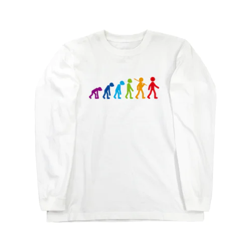 人類の進化 ピクトグラム Long Sleeve T-Shirt