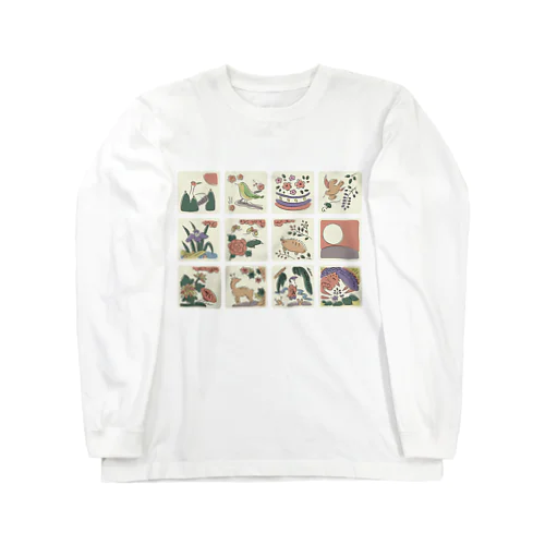 ゆる花札大集合 Long Sleeve T-Shirt